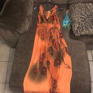 Orange summer dress